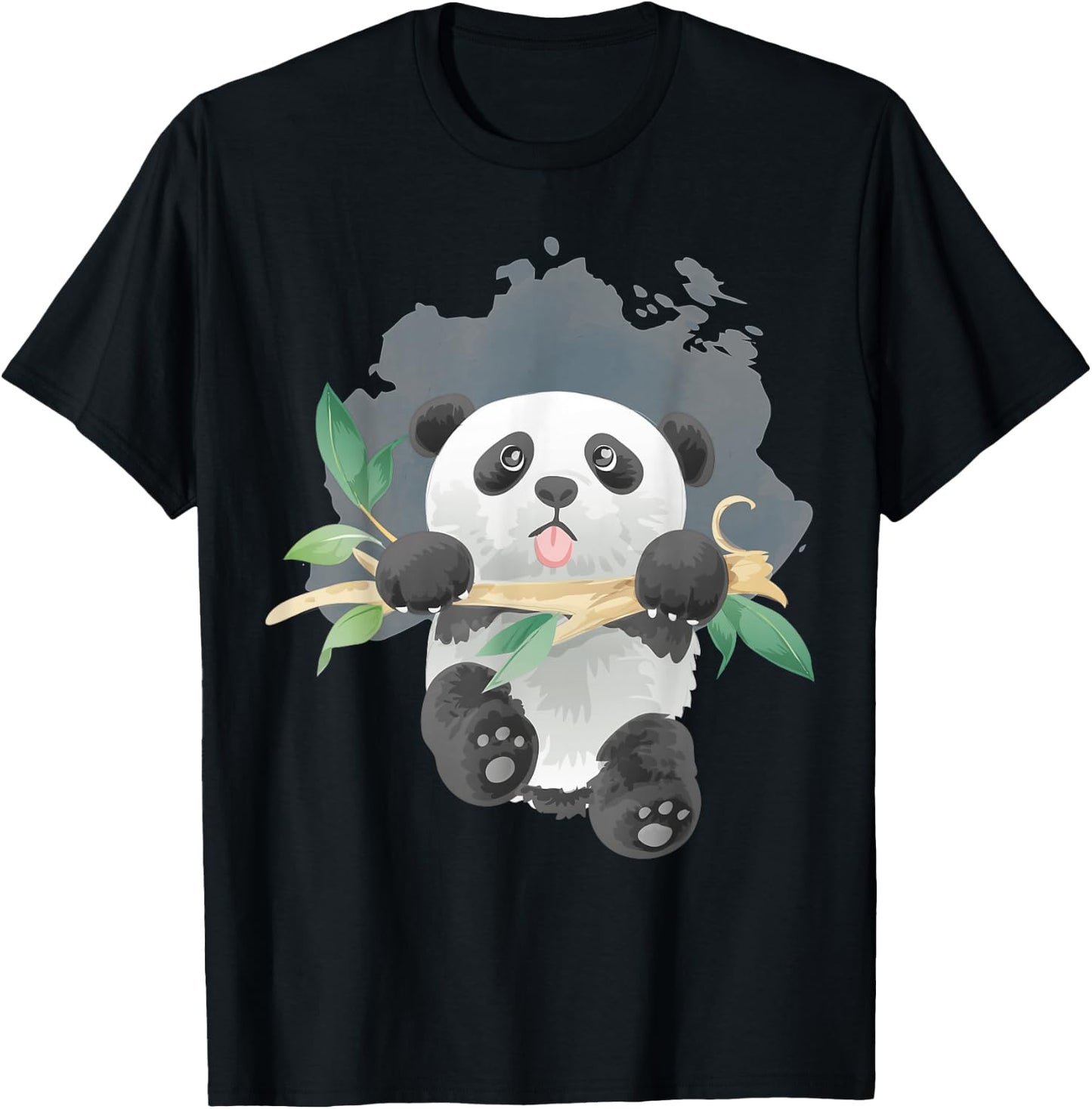 Watercolor Panda T-Shirt - T-Shirt | Black