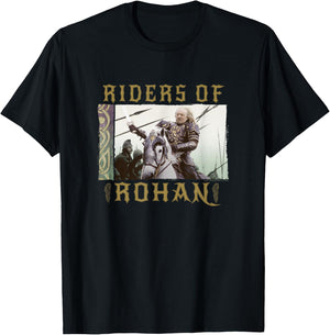 The Lord of The Rings Riders of Rohan Théoden Movie Panel T-Shirt - T-Shirt | Black