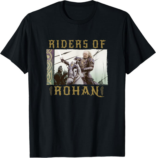 The Lord of The Rings Riders of Rohan Théoden Movie Panel T-Shirt - T-Shirt | Black