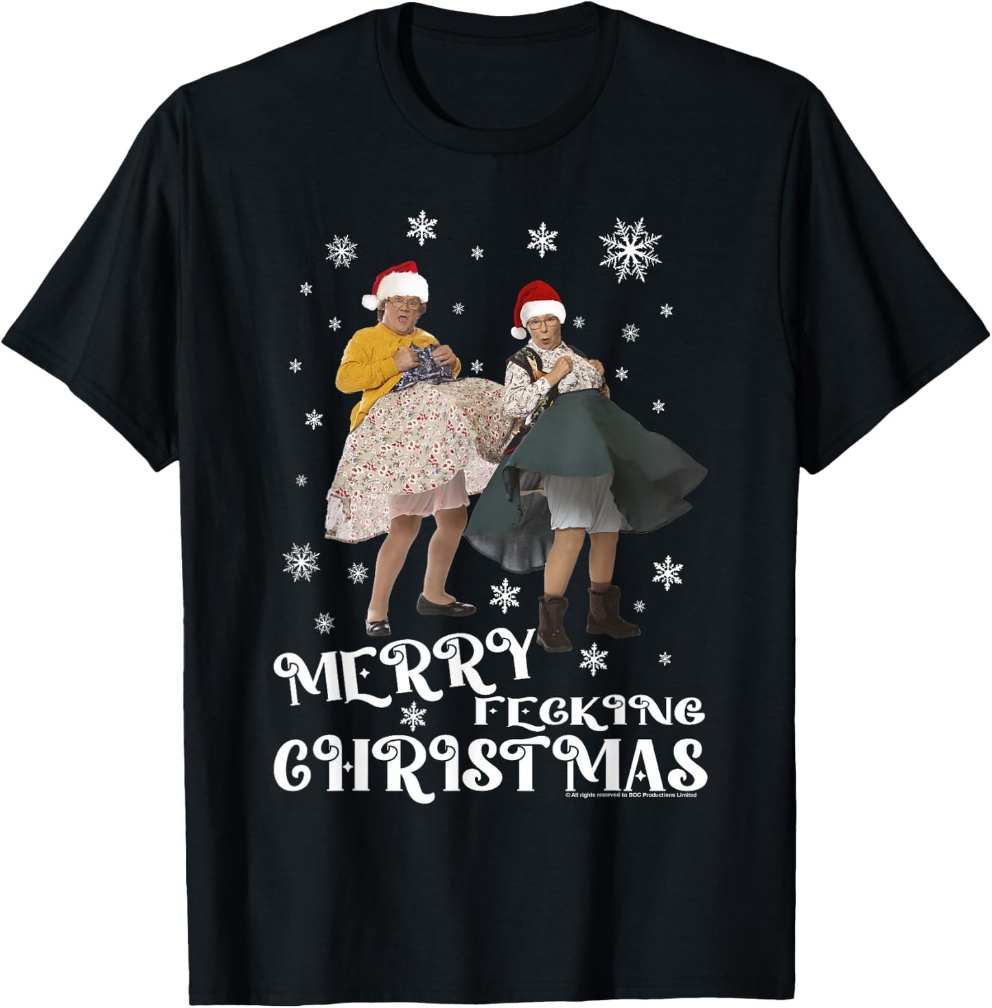Mrs Brown's Boys Merry Christmas T-Shirt - T-Shirt | Black