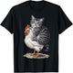 Cat Riding Chicken T-Shirt - T-Shirt | Black