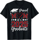 Proud Mom of 2025 Senior Graduate Matching Family Graduation T-Shirt - T-Shirt | Black