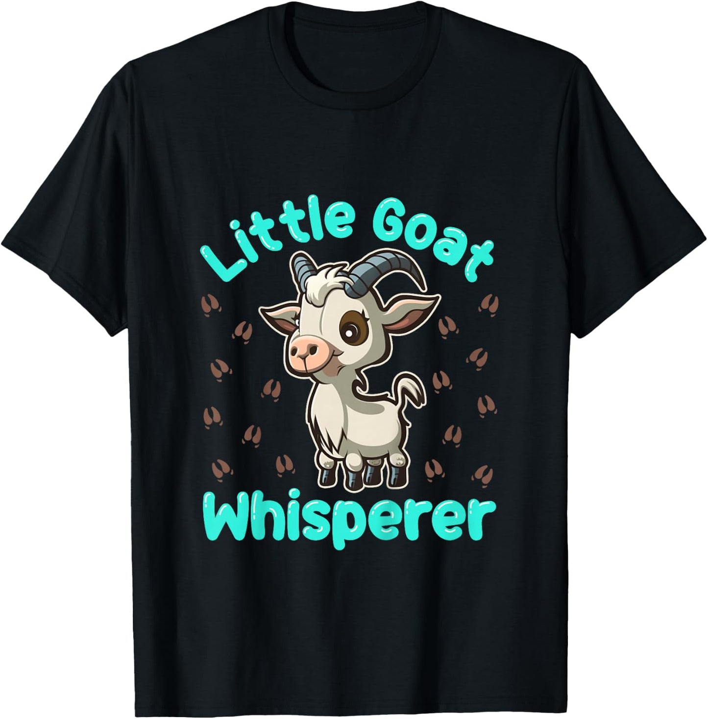 Little Goat Whisperer Goats Farm Animal Girl Boy Toddler T-Shirt - T-Shirt | Black