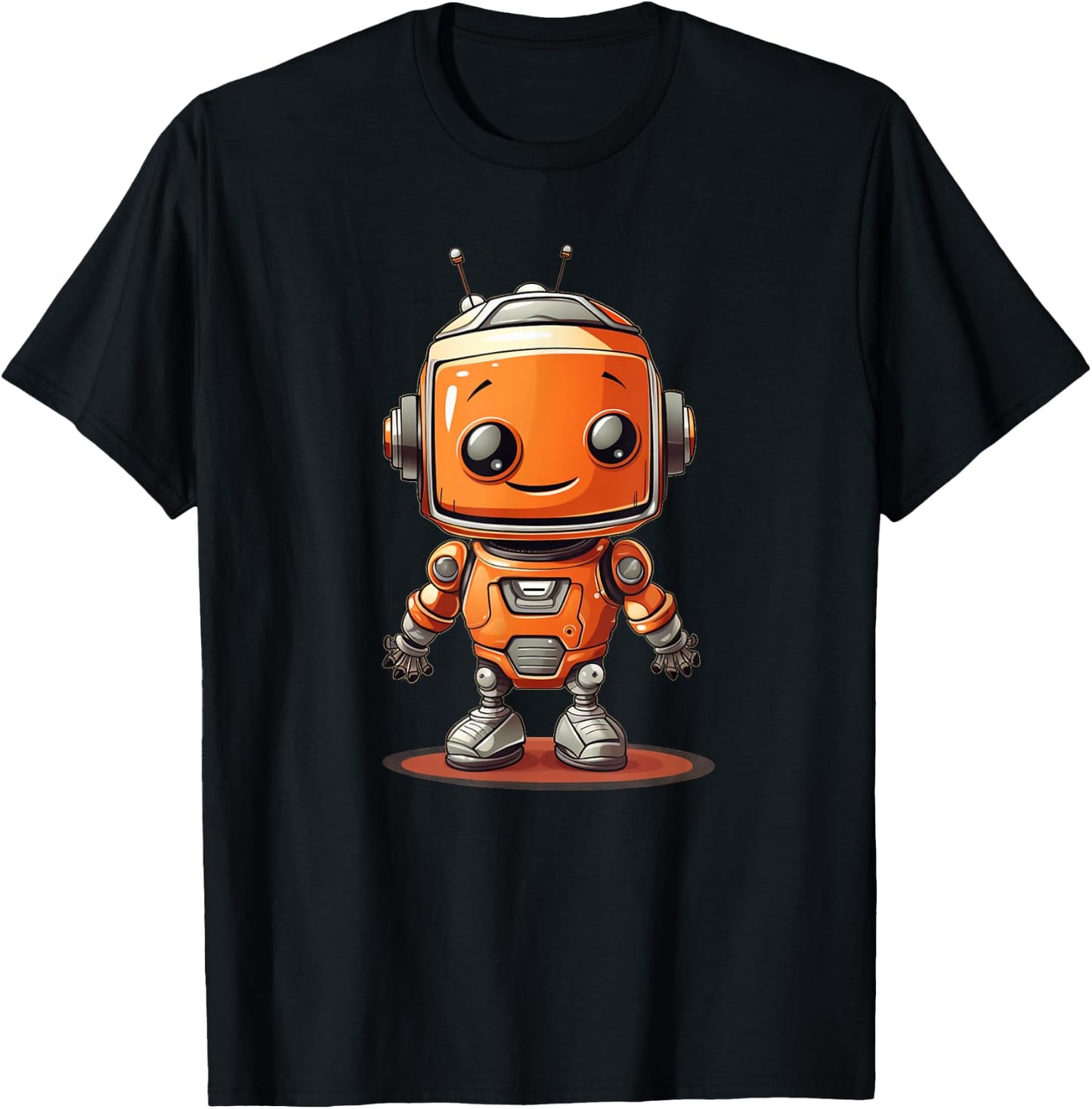 Lustiges orangefarbenes Roboter-Kostüm für Jungen T-Shirt - T-Shirt | Black