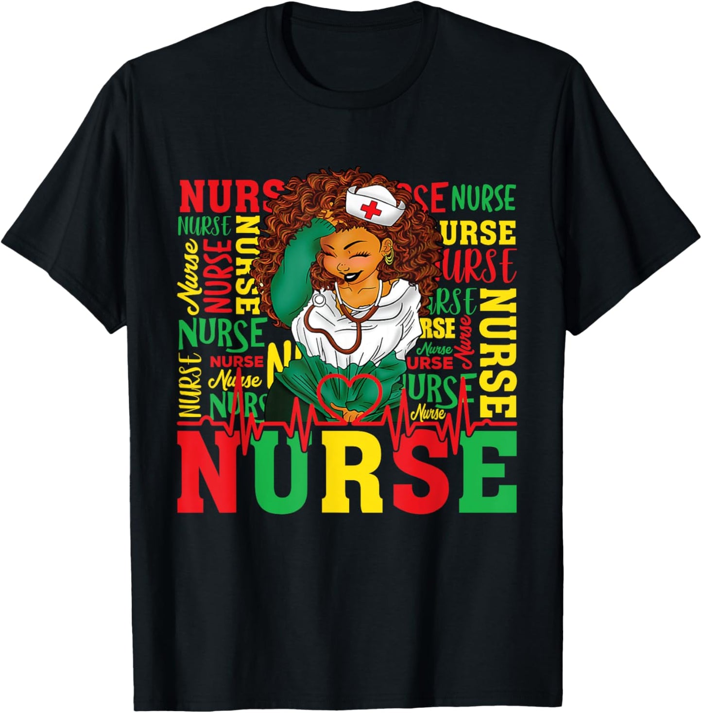Black Women Nurse Juneteenth Shirts Women Black Freedom 1865 T-Shirt - T-Shirt | Black