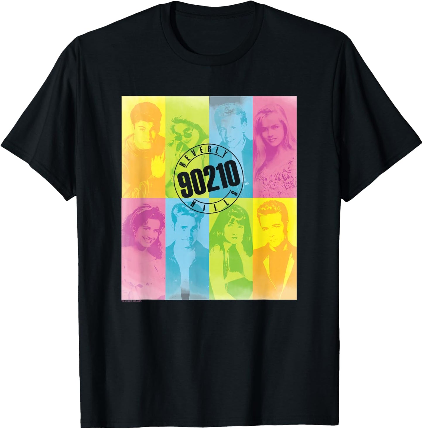 90210 Colour Block Of Friends T-Shirt - T-Shirt | Black