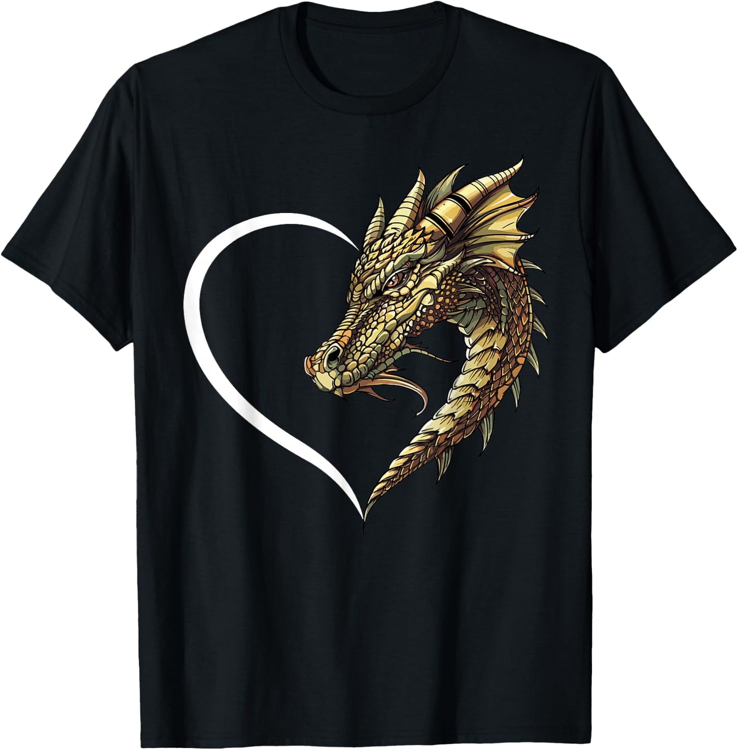 Dragon Shirts Girls Kids Heart Cute Dragon T-Shirt - T-Shirt | Black