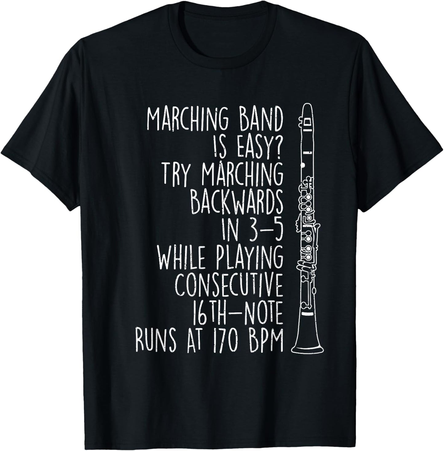 Marching Band Is Easy - Music Clarinet Player Clarinetist T-Shirt - T-Shirt | Black