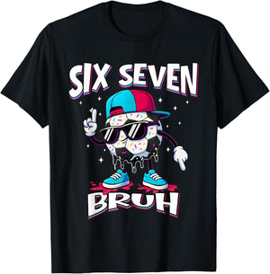 Fußball 67 Meme Six Seven Fußball 67 Jungen Mädchen T-Shirt - T-Shirt | Black