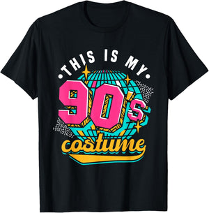 90s Fashion This Is My 90s Costume Retro Aesthetic T-Shirt - T-Shirt | Black