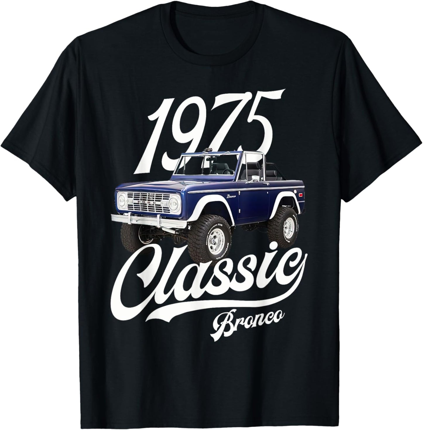 Classic bronco 1975 Navy Blue Knoxville T-Shirt - T-Shirt | Black