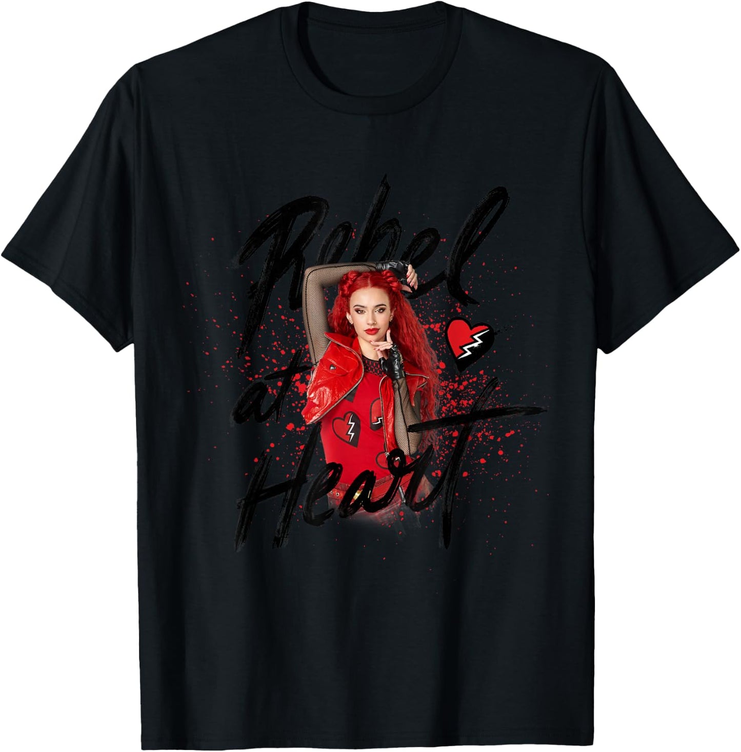 Disney Descendants 4: The Rise of Red Rebel at Heart , grey, S T-Shirt - T-Shirt | Black