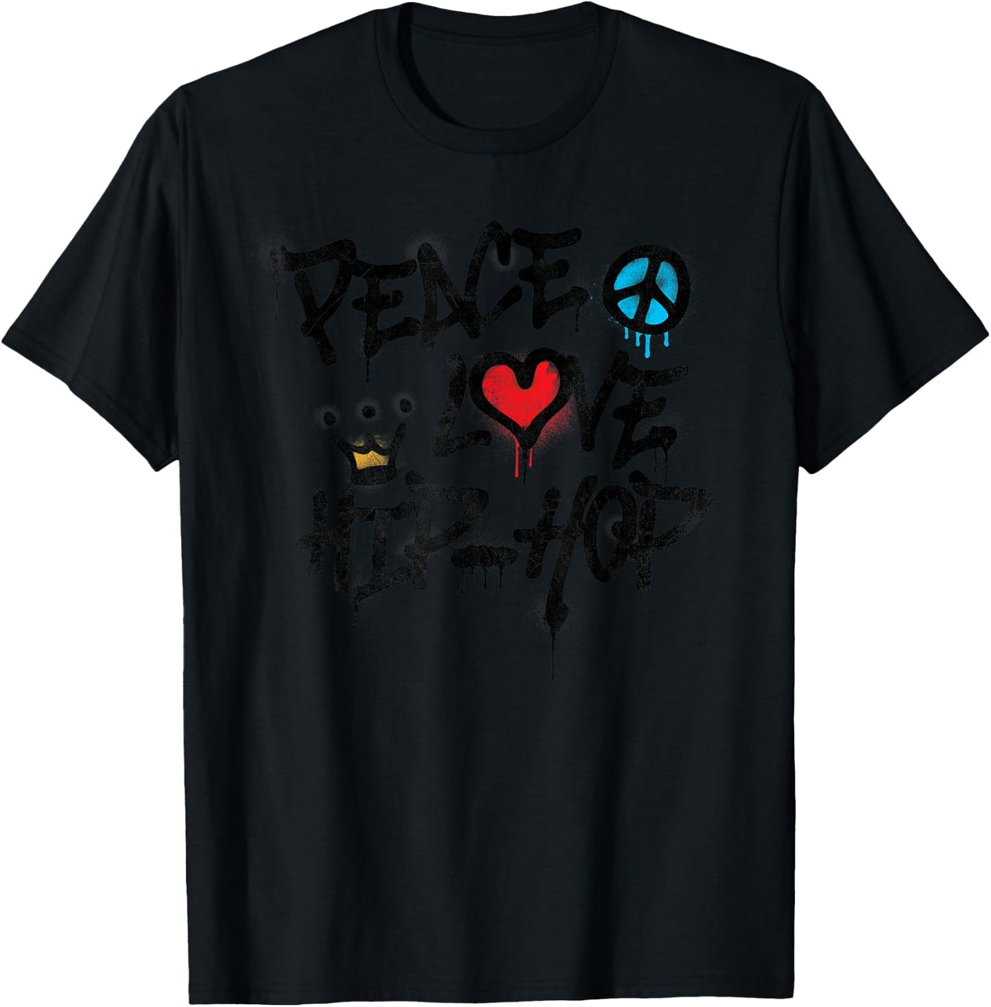 Peace Love Hip Hop Dancing T-Shirt - T-Shirt | Black
