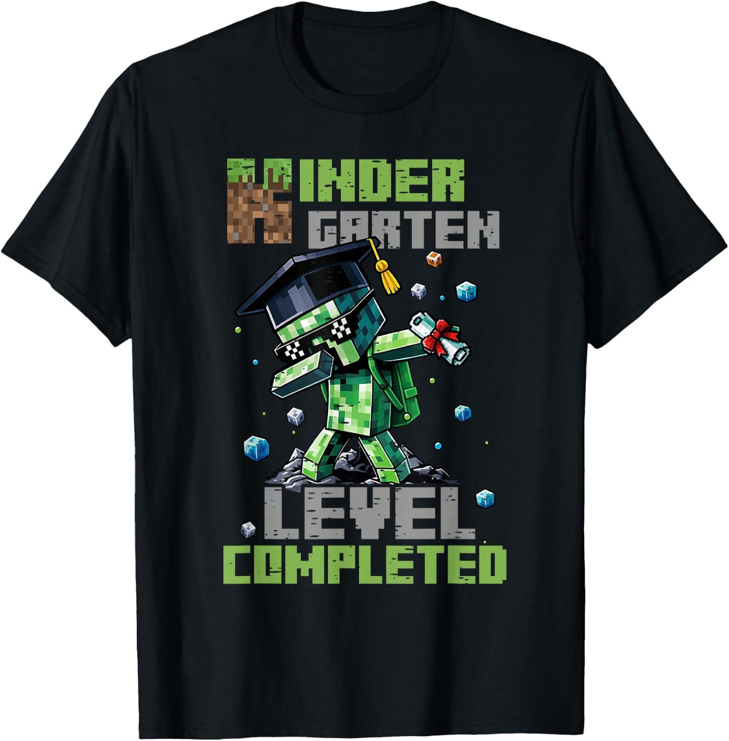 Level Completed Kindergarten Last Day of School Graduate T-Shirt - T-Shirt | Black