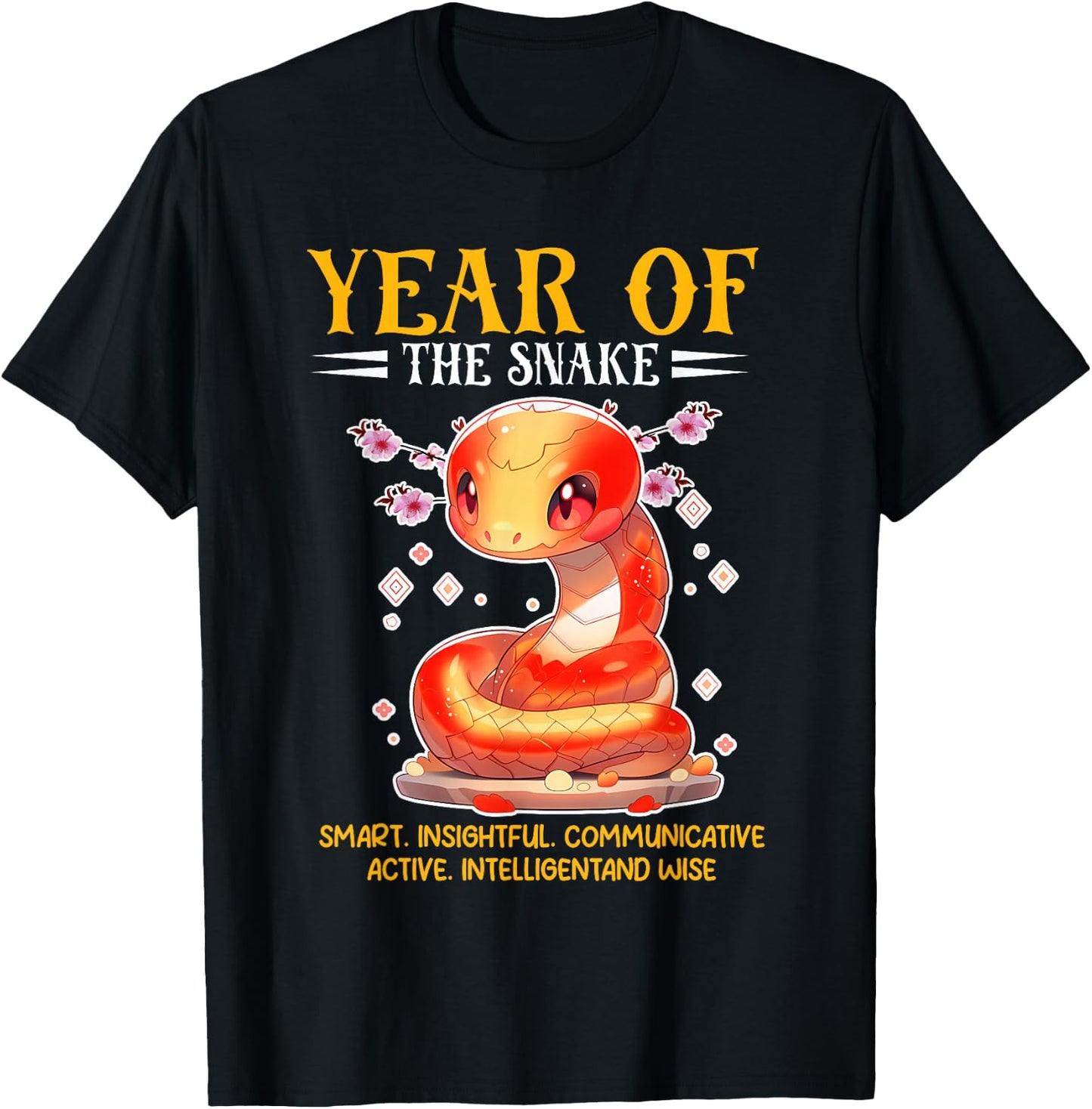 Lunar New Year Happy Chinese New Year Of The Snake 2025 T-Shirt - T-Shirt | Black