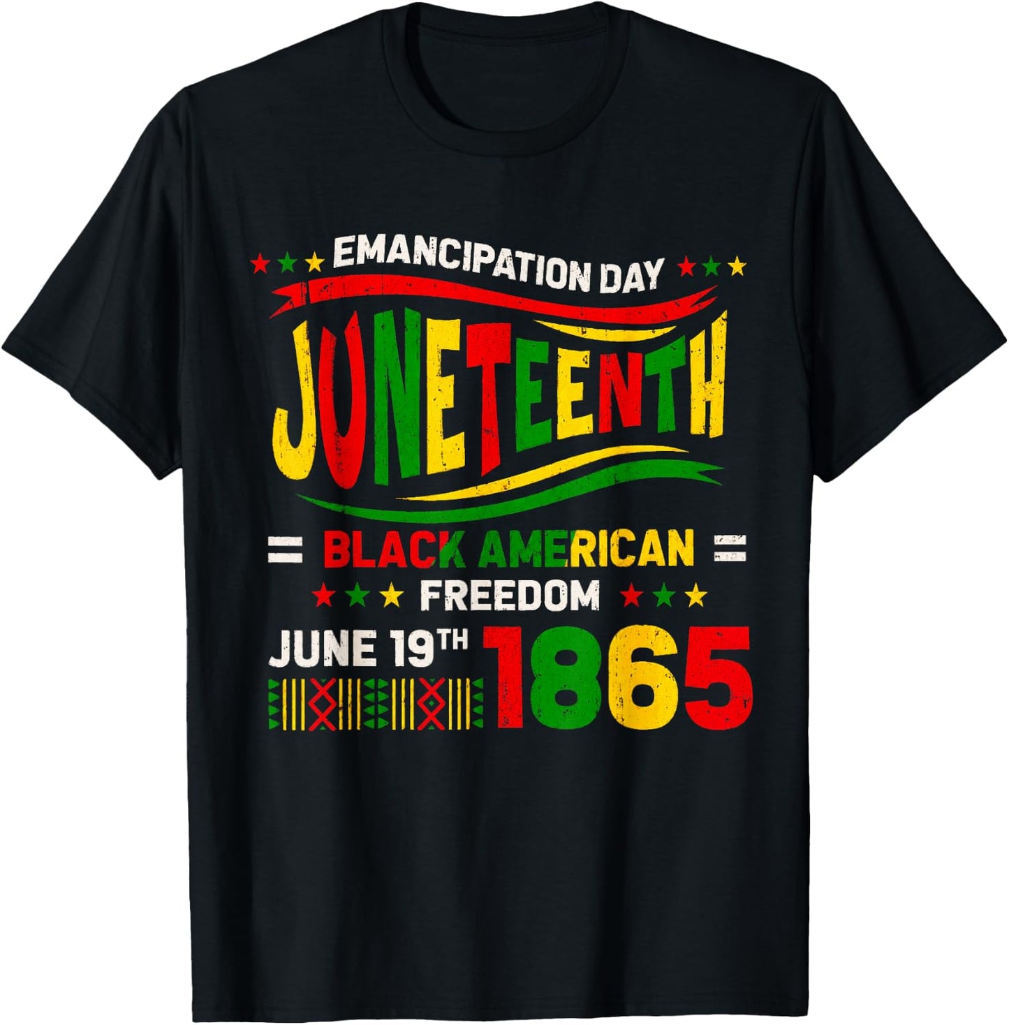 Juneteenth Celebrating Black Freedom 1865 Women Kids T-Shirt - T-Shirt | Black
