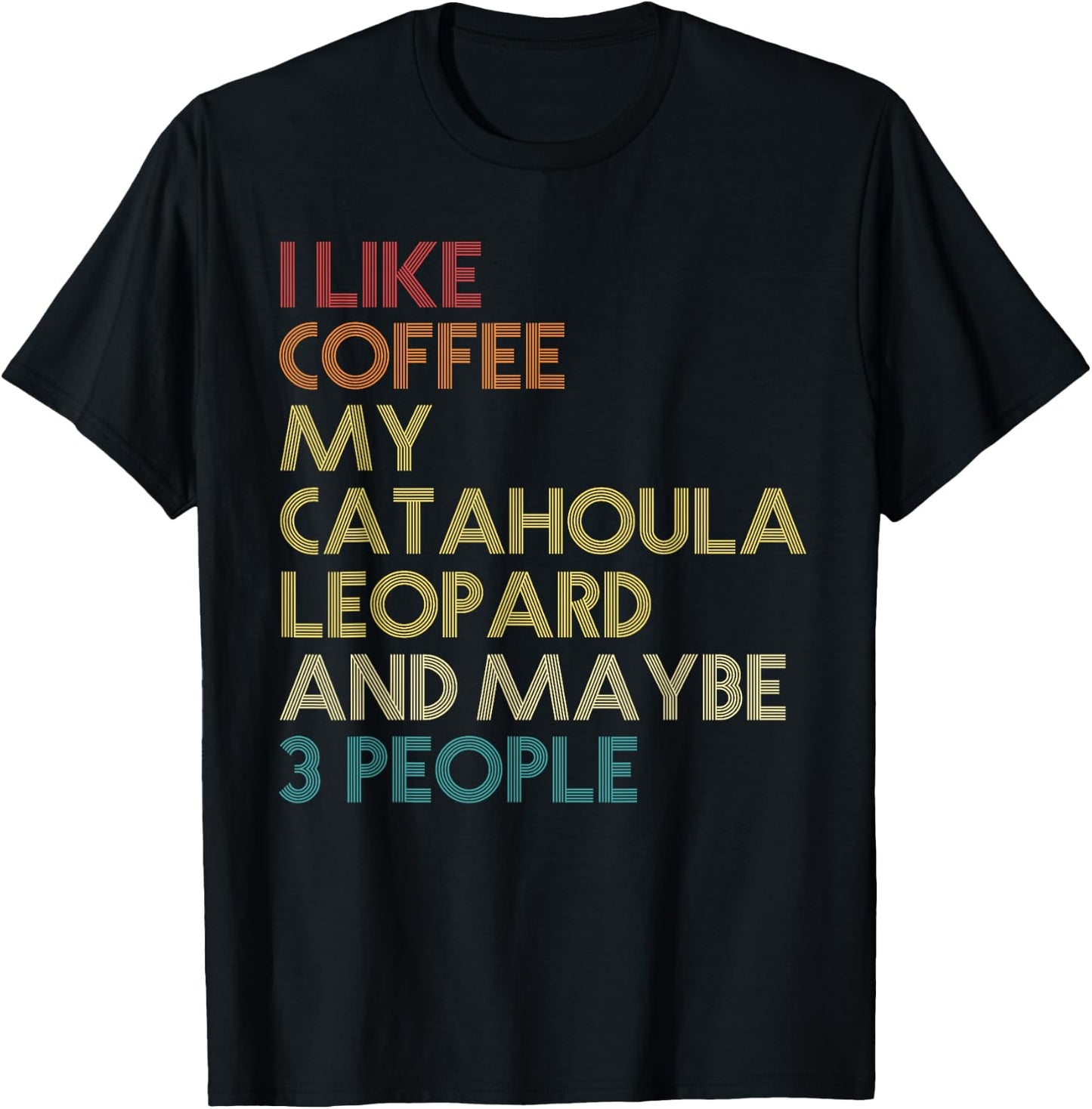 Catahoula Leopard Dog Owner Coffee Lovers Vintage Retro T-Shirt - T-Shirt | Black