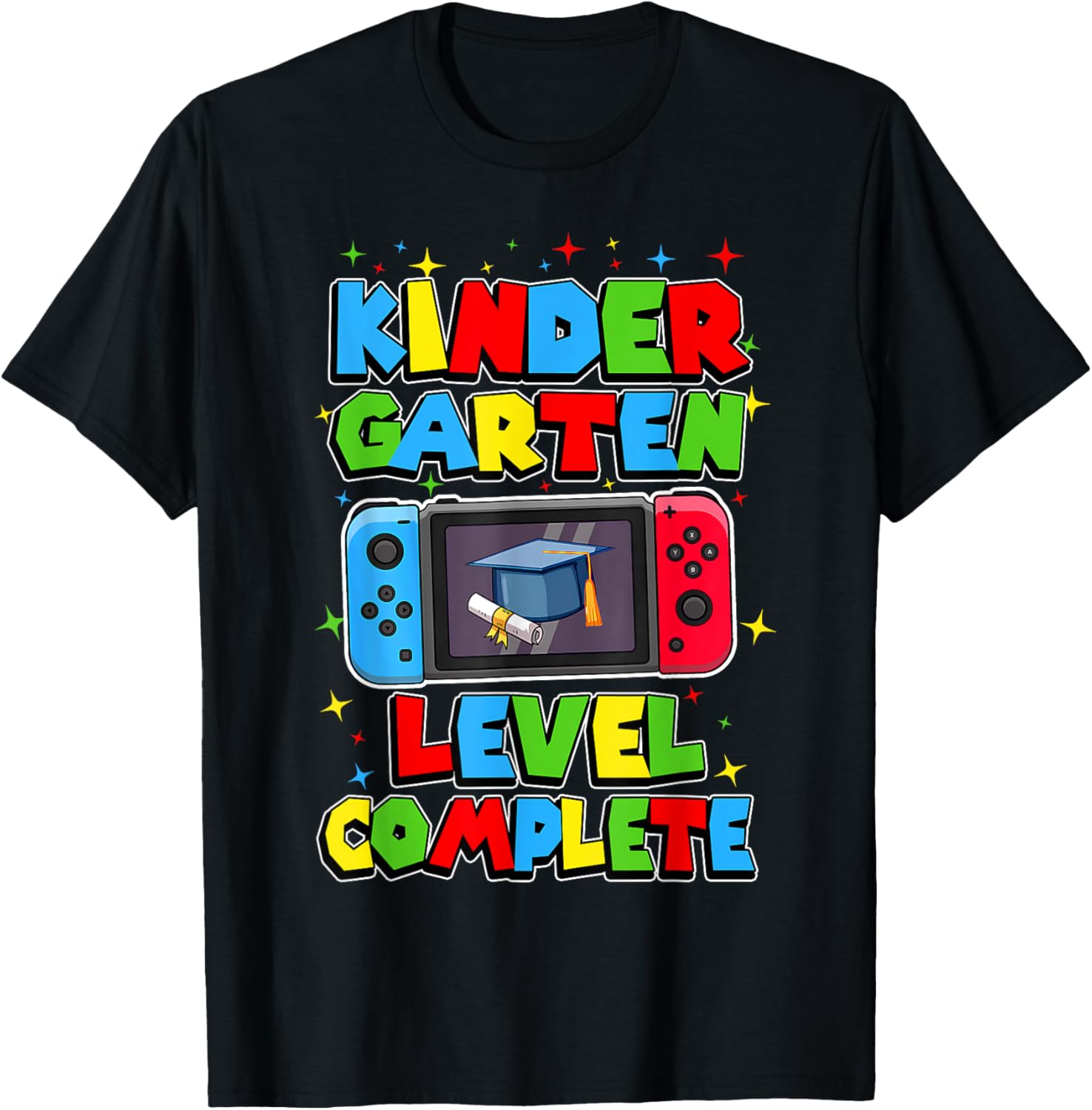 Kindergarten Level Complete Last Day Of School Graduate Boys T-Shirt - T-Shirt | Black