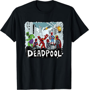 Marvel Deadpool & Wolverine Deadpool Avengers Assemble! T-Shirt - T-Shirt | Black