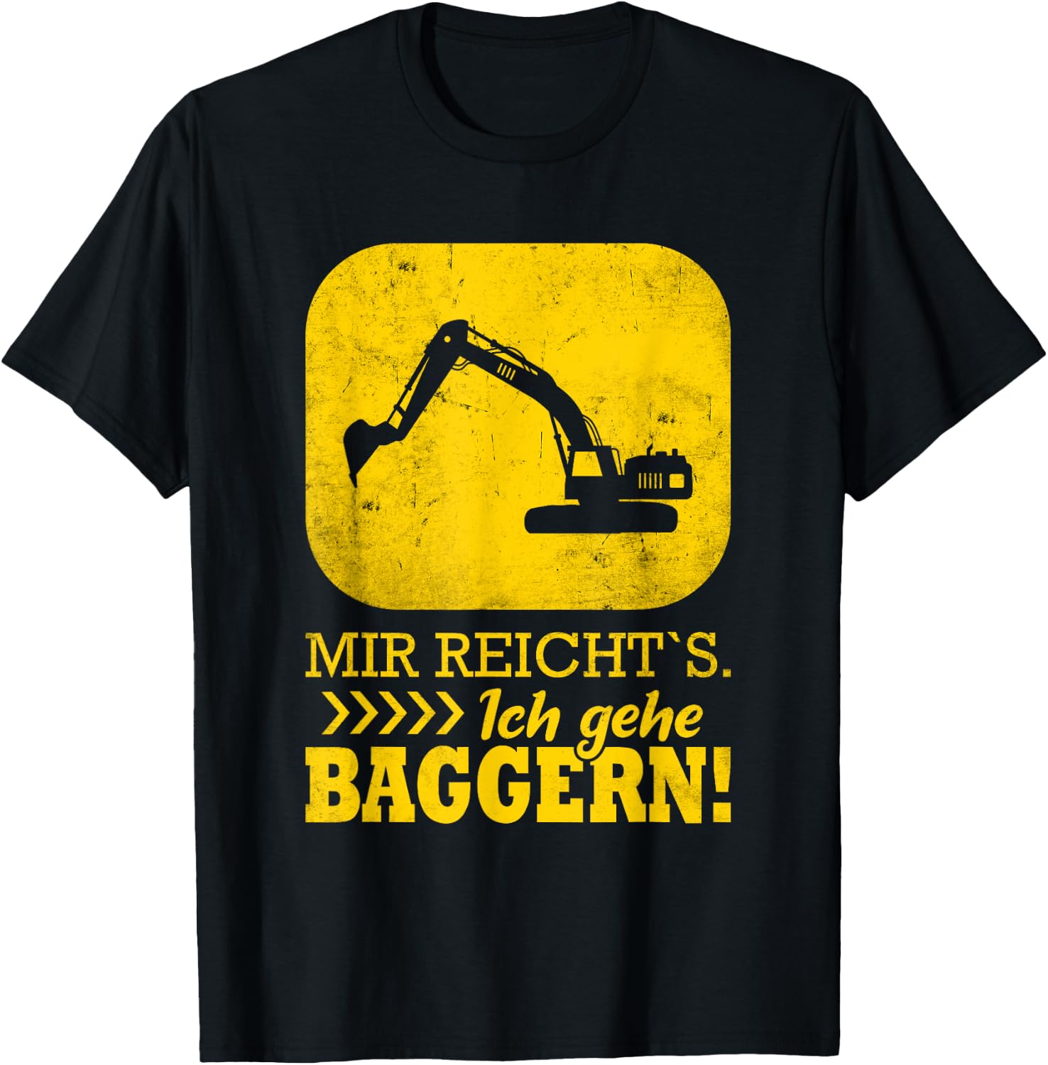 Baggerfahrer lustiger Spruch Bagger T-Shirt - T-Shirt | Black