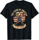 250 Years of America Dabbing Eagle 1776 2026 4th of July T-Shirt - T-Shirt | Black