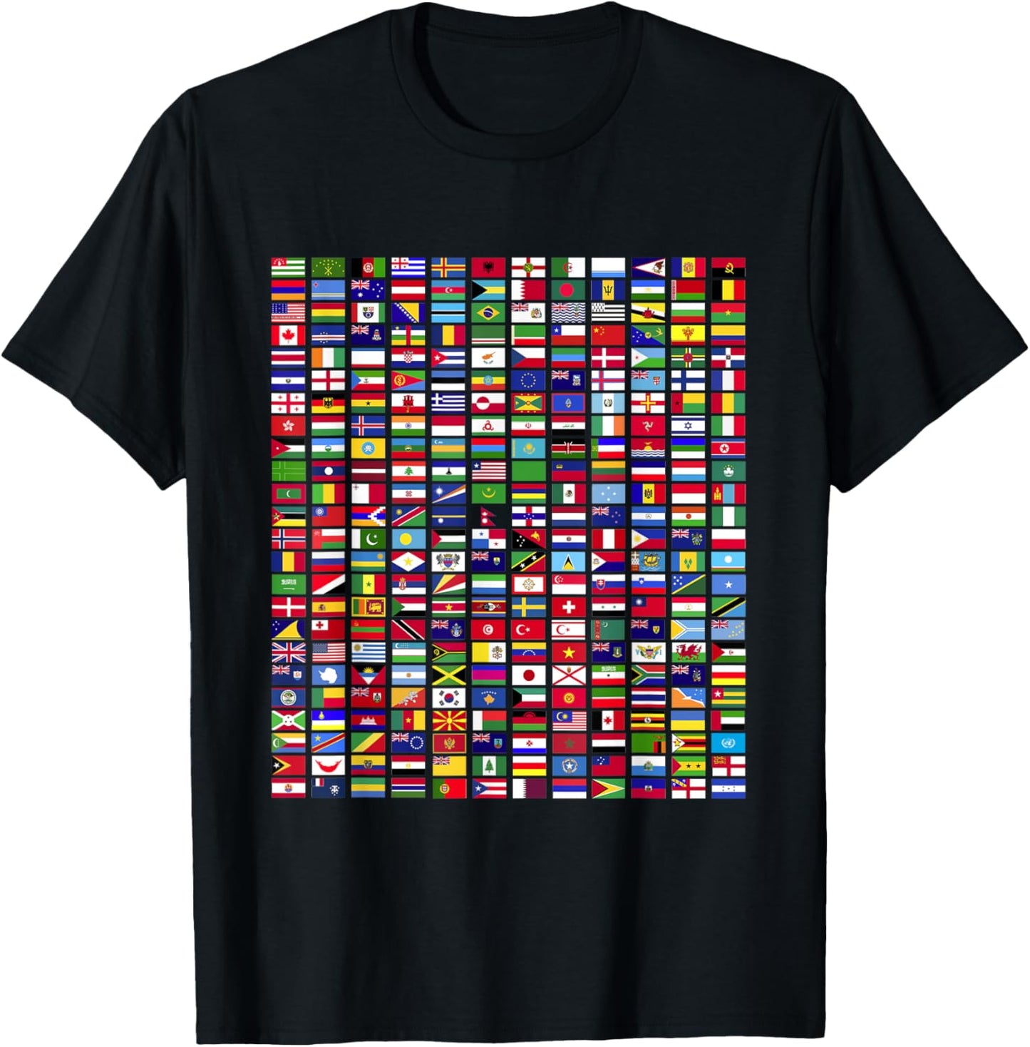 Flags of the Countries around the World International 287 T-Shirt - T-Shirt | Black