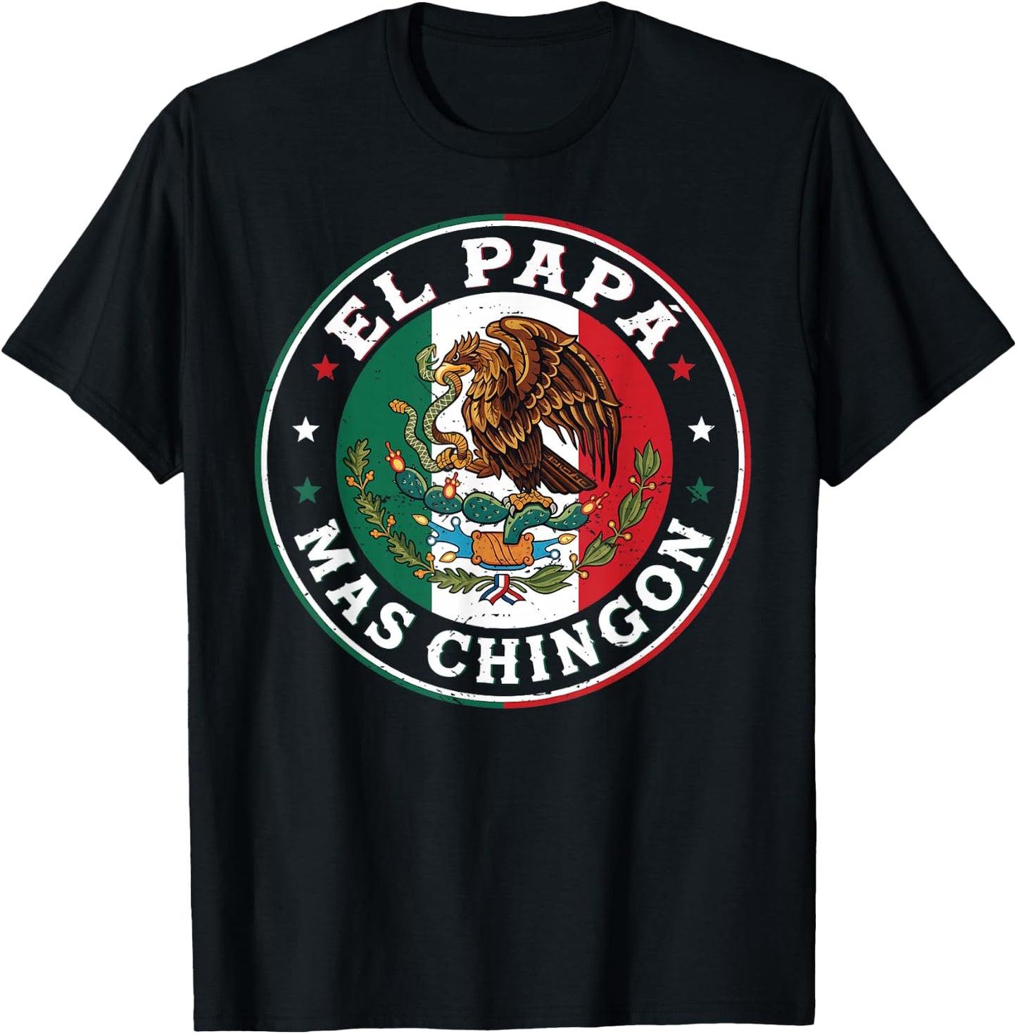 Fathers Day El Papa Mas Chingon Spanish Mexican Dad Men T-Shirt - T-Shirt | Black