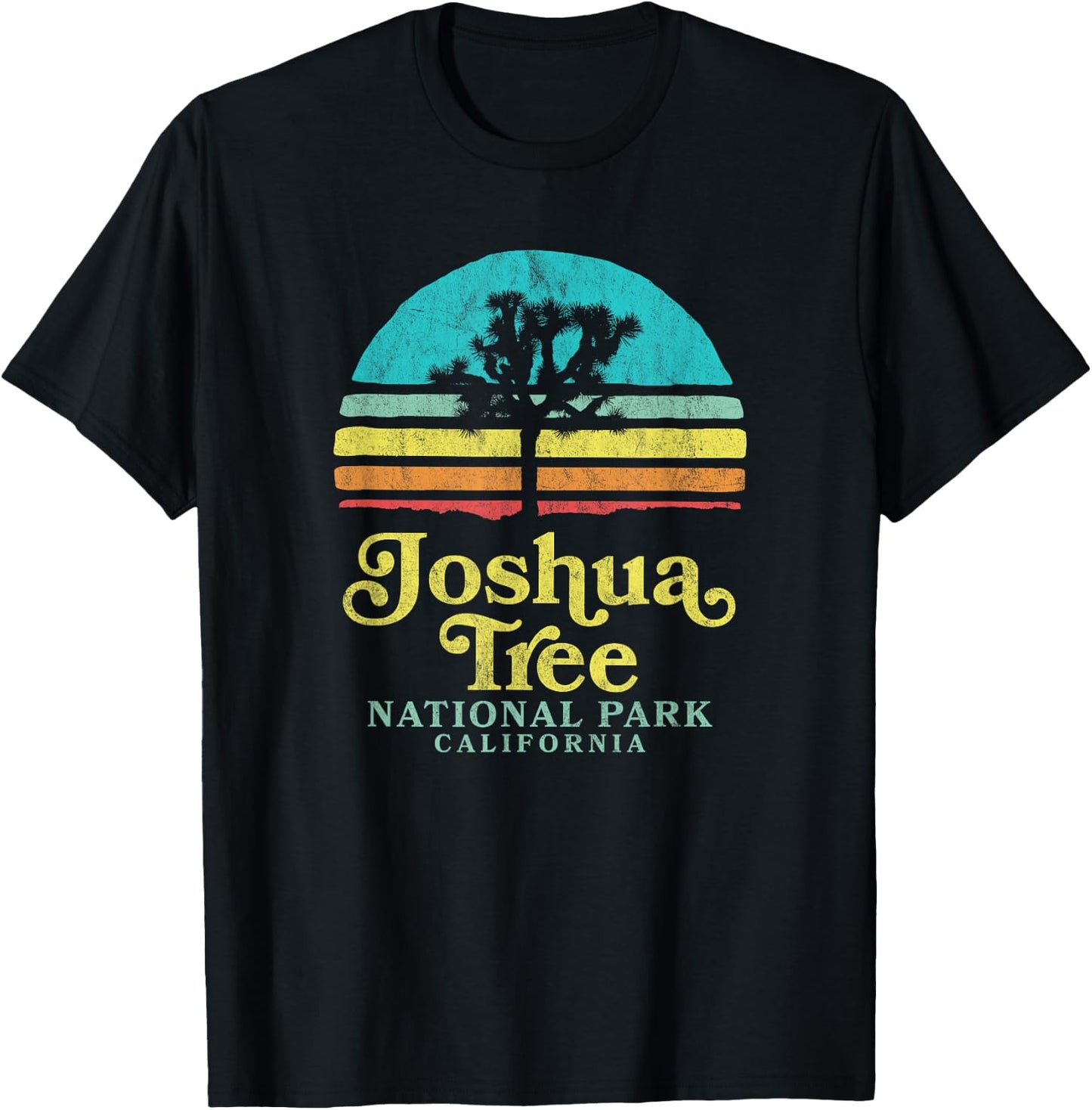 Vintage Joshua Tree National Park Retro T-Shirt - T-Shirt | Black