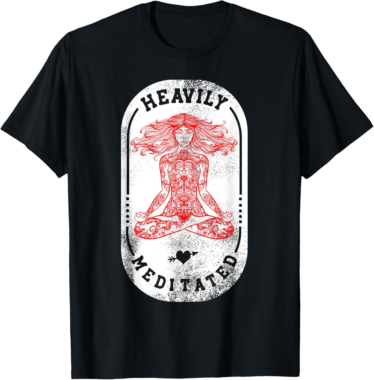 Heavily Meditated Spiritual Yoga T-Shirt - T-Shirt | Black