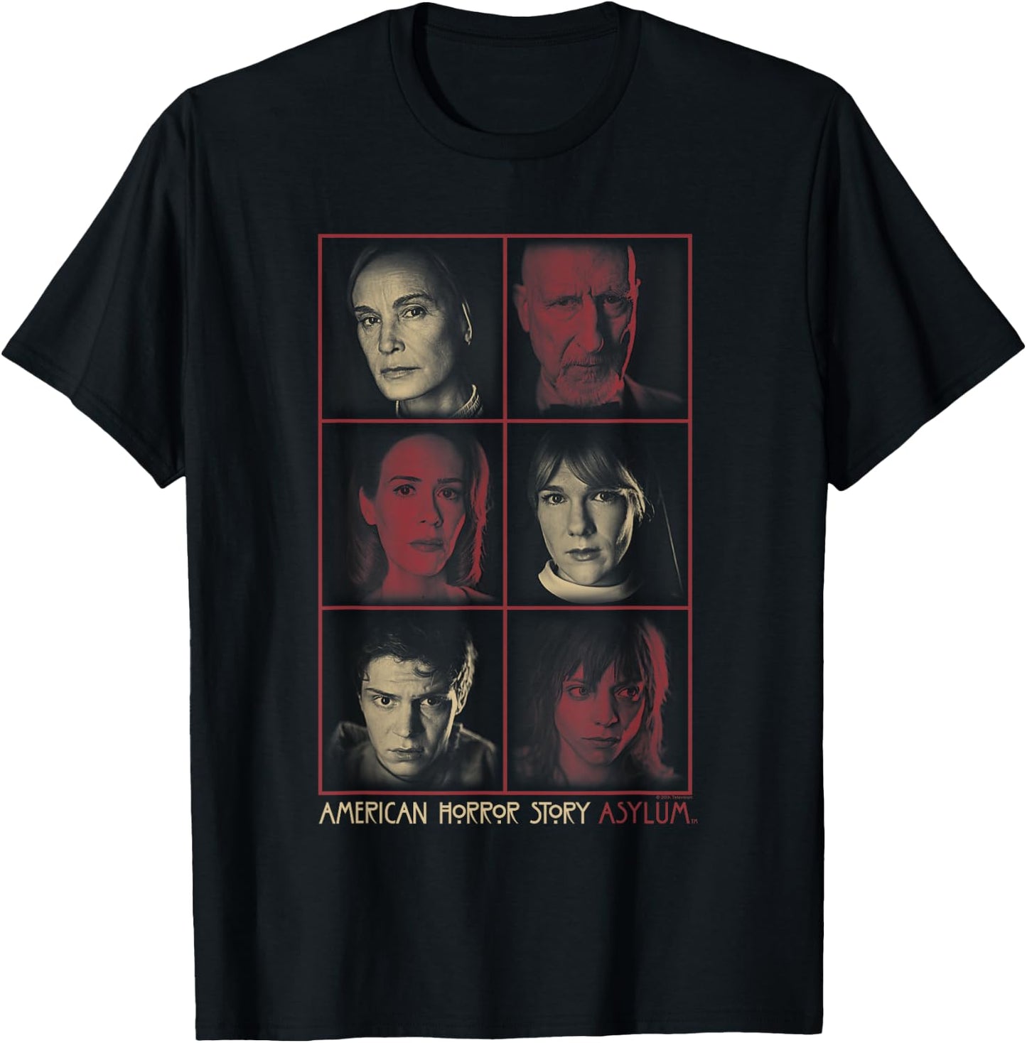 American Horror Story Asylum Zeichenrahmen T-Shirt - T-Shirt | Black