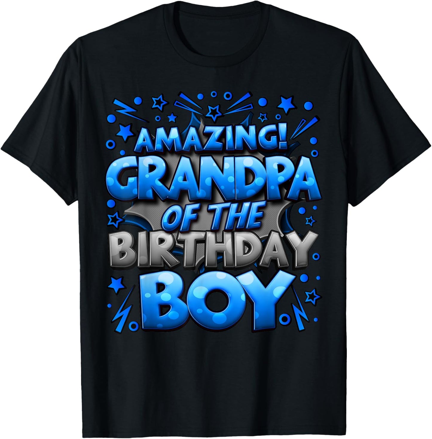 Grandpa of the Birthday Boy Matching Family Grandpa T-Shirt - T-Shirt | Black