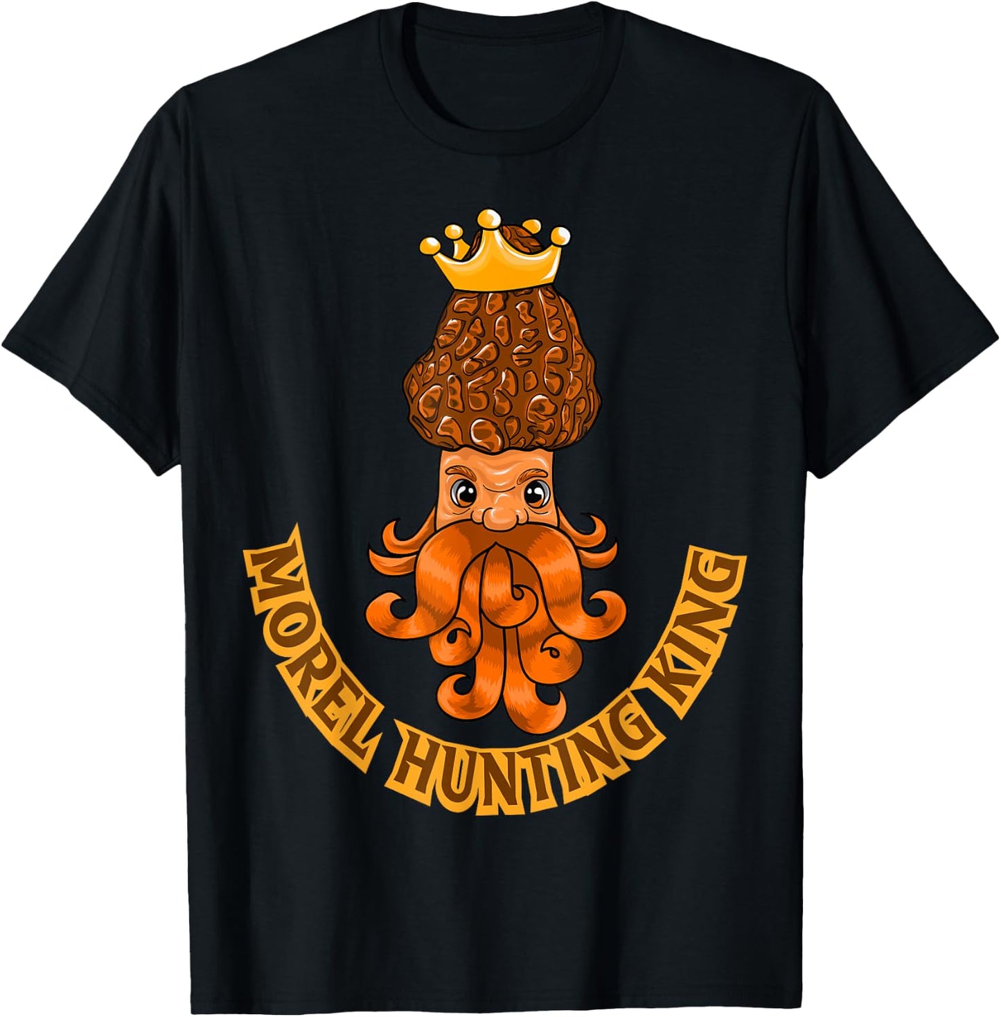 Morel Hunting Funny Mushroom Fungi Morel Hunting T-Shirt - T-Shirt | Black