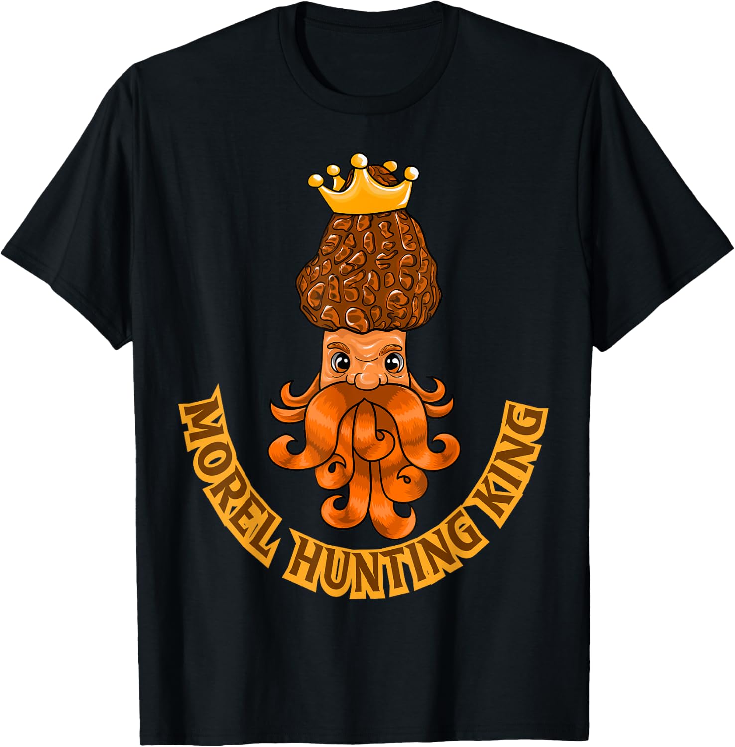 Morel Hunting Funny Mushroom Fungi Morel Hunting T-Shirt - T-Shirt | Black