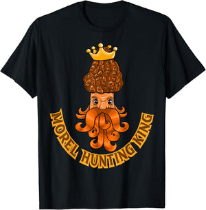 Morel Hunting Funny Mushroom Fungi Morel Hunting T-Shirt - T-Shirt | Black