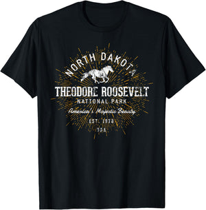 Vintage Theodore Roosevelt National Park T-Shirt - T-Shirt | Black