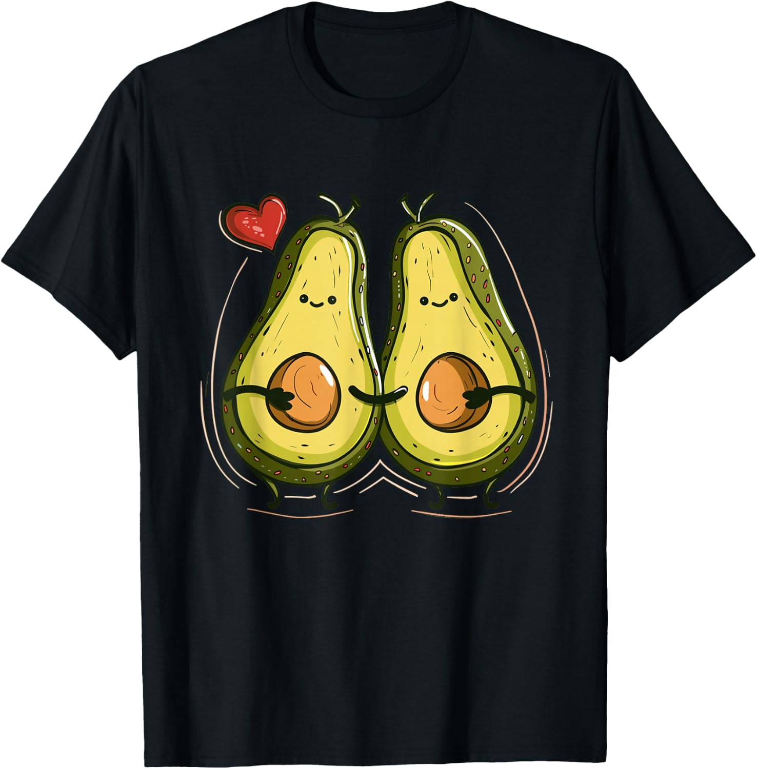 Funny Avocado Couple Costume for Boys and Girls , black T-Shirt - T-Shirt | Black