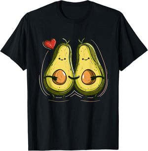 Funny Avocado Couple Costume for Boys and Girls , black T-Shirt - T-Shirt | Black