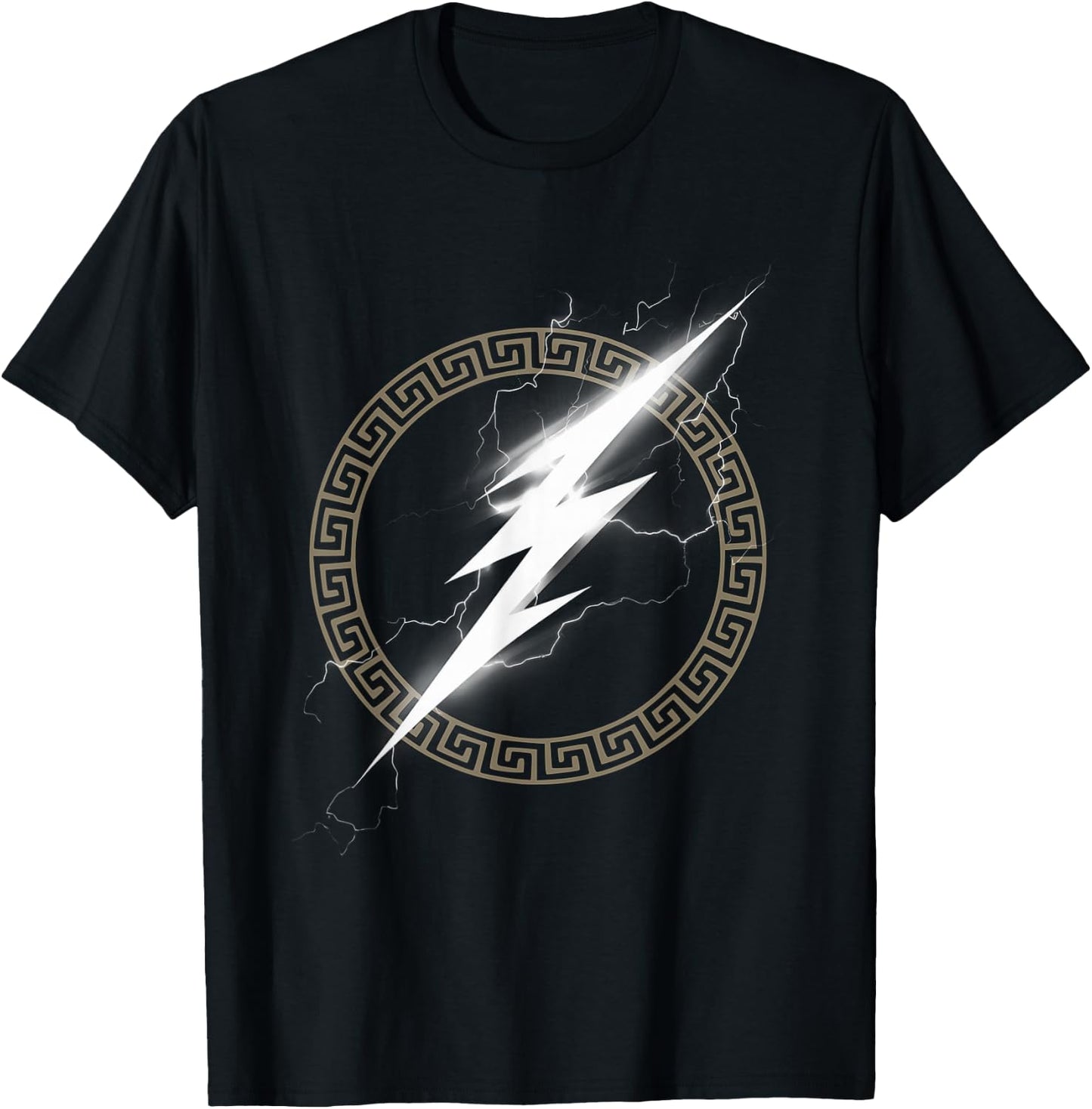 Zeus, ancient Greek god, lightning symbol , Black, S T-Shirt - T-Shirt | Black