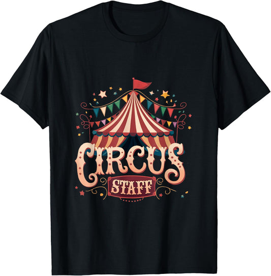 Funny Circus Carnival Crew Carnival Staff Party T-Shirt - T-Shirt | Black