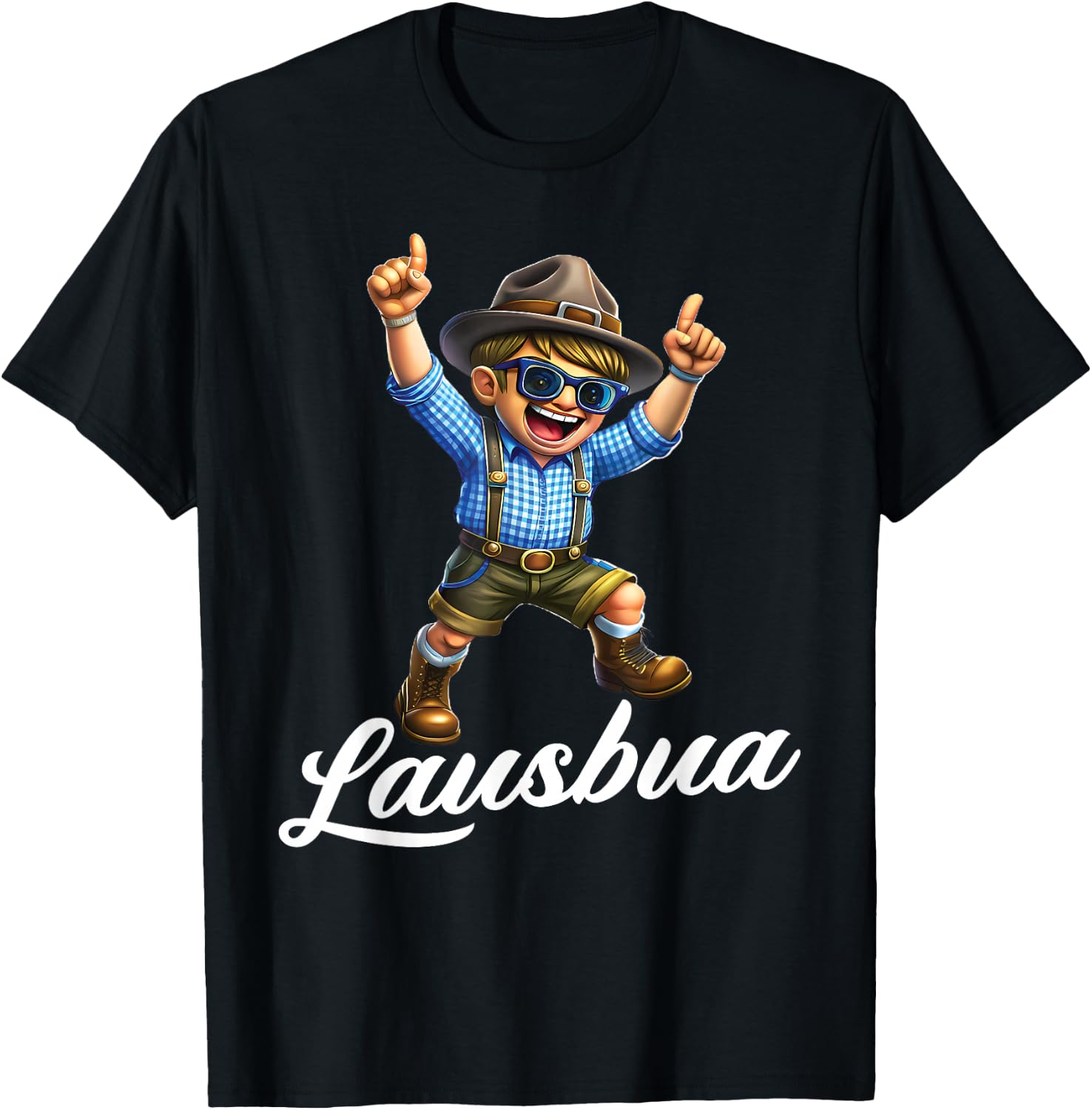 Extremely Cool Lausbua Boys' Costume , black T-Shirt - T-Shirt | Black