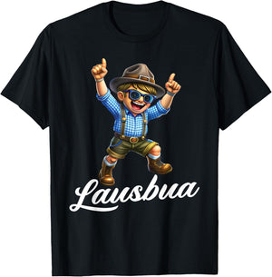 Extremely Cool Lausbua Boys' Costume , black T-Shirt - T-Shirt | Black