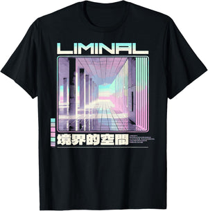 Liminal Aesthetic Vaporwave Japanese Kawaii Pastel Goth T-Shirt - T-Shirt | Black
