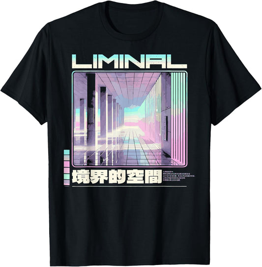 Liminal Aesthetic Vaporwave Japanese Kawaii Pastel Goth T-Shirt - T-Shirt | Black