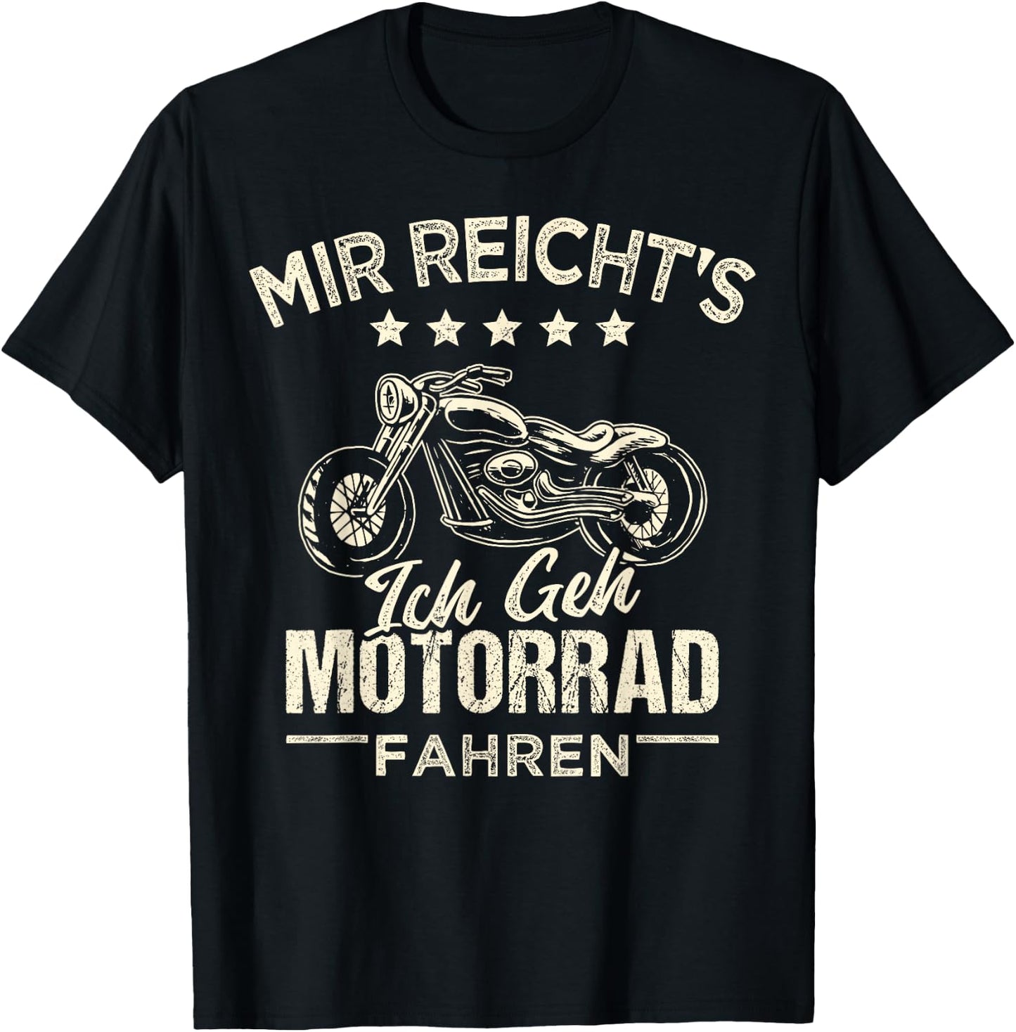 Mir reichts ich geh Motorrad fahren Chopper T-Shirt - T-Shirt | Black