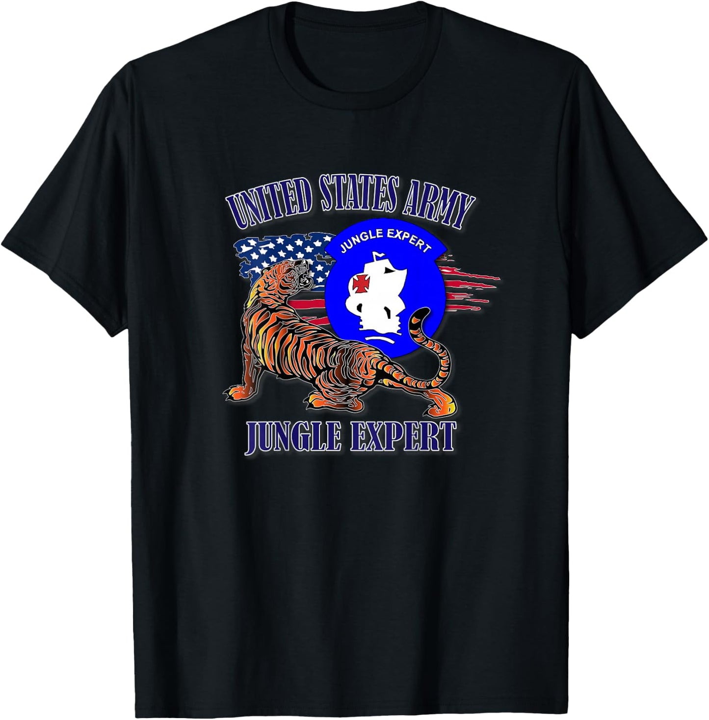 Jungle Expert (Back Design) T-Shirt - T-Shirt | Black
