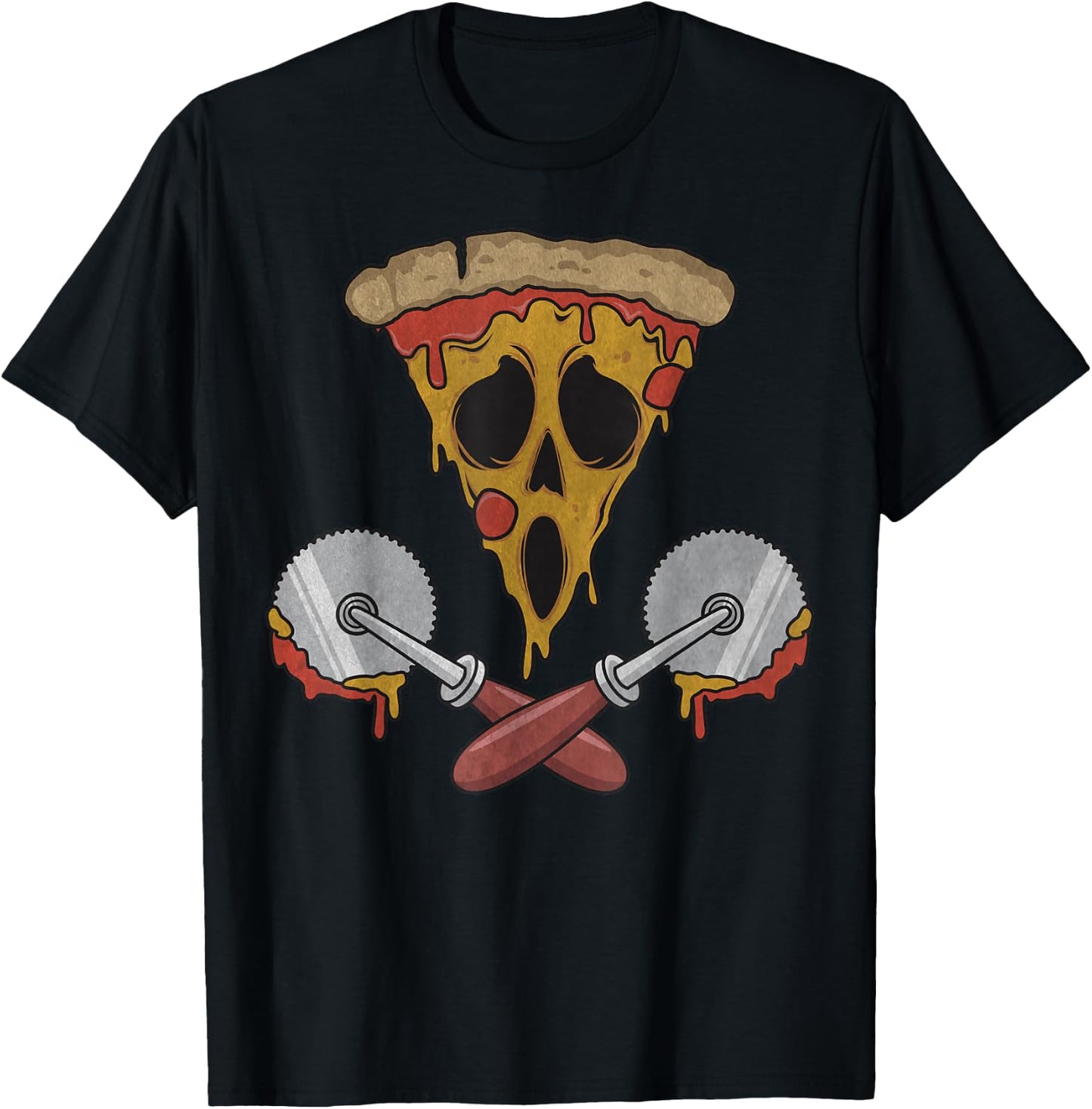 Funny Pizza Design Women Pizza Themed Pizza Lover T-Shirt - T-Shirt | Black