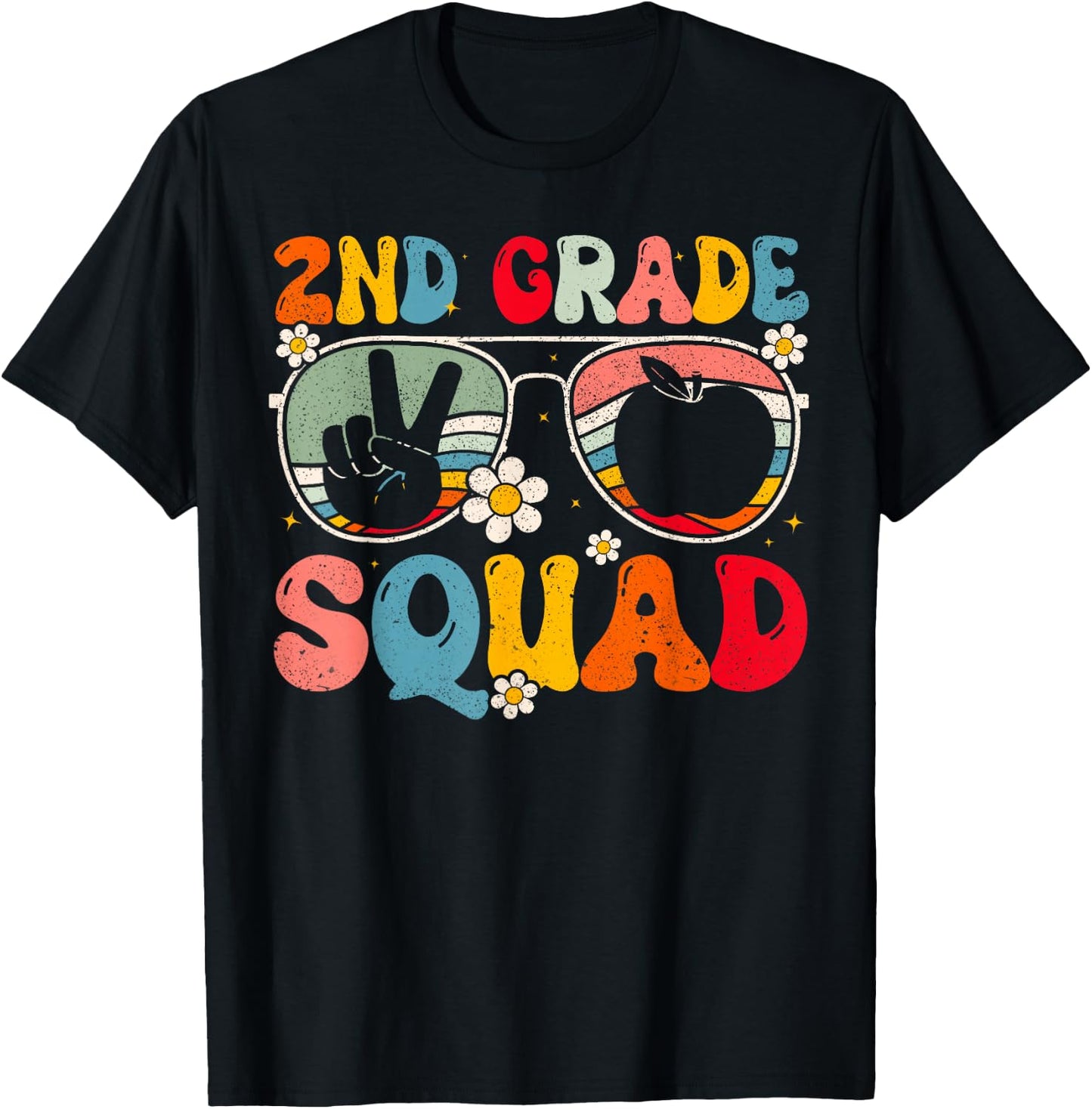 2nd Grade Squad Second Grade Teacher Student Back To School T-Shirt - T-Shirt | Black
