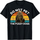 Do Not Pet The Fuzzy Dogs Funny Retro Bear T-Shirt - T-Shirt | Black