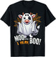 Moo I Mean Boo Funny Cow Ghost Halloween 2025 Costume T-Shirt - T-Shirt | Black