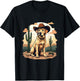 Labrador Cowboy Hat Cactus Desert Funny Lab Dog T-Shirt - T-Shirt | Black